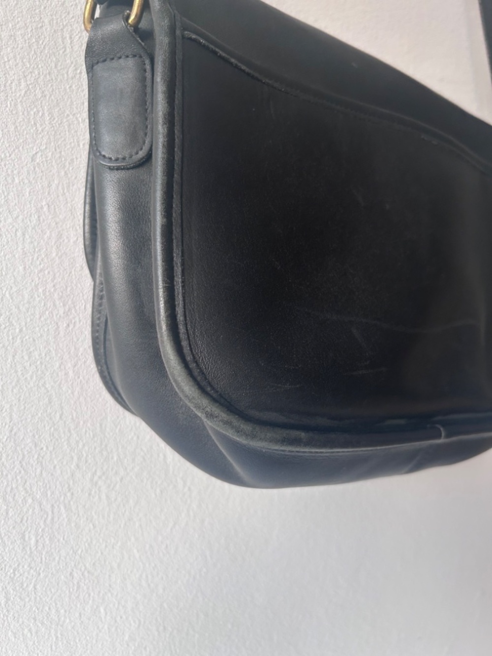 EXC Vintage Coach Y2K 1999 9790 Black Leather City Bag Crossbody Flap Purse - Picture 8 of 11
